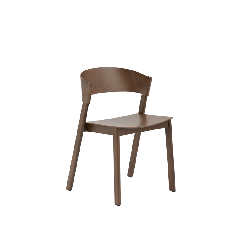 The Cover Side Chair from Muuto in stained dark brown.