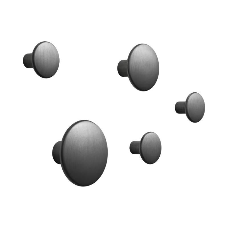 The Dots Metal Set of 5 Black from Muuto.