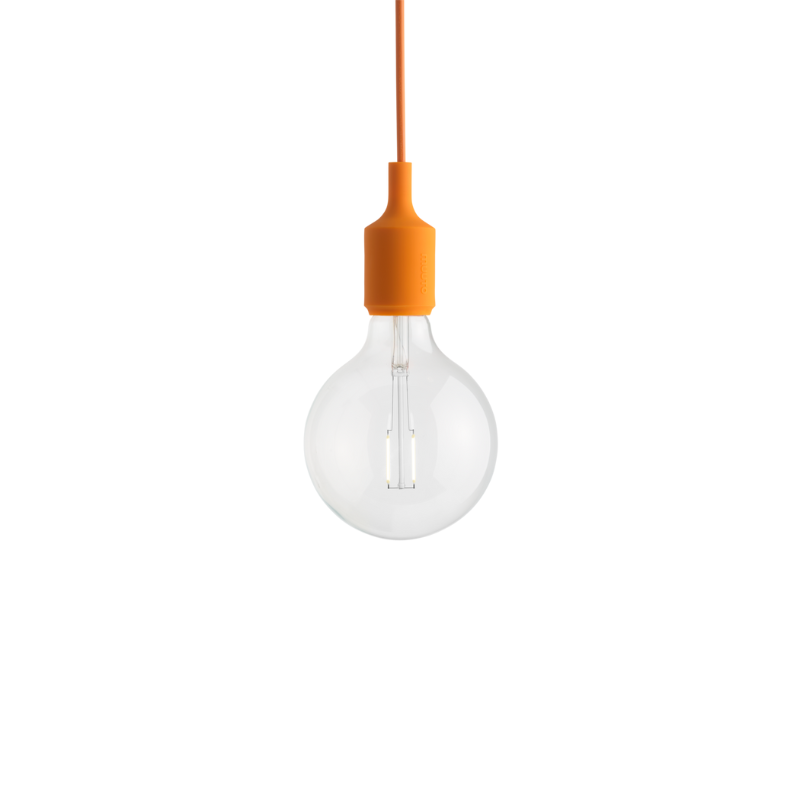 The E27 Pendant Lamp from Muuto in light orange.