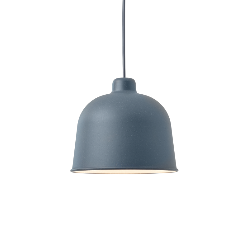 The Grain Pendant Lamp from Muuto in blue gray.