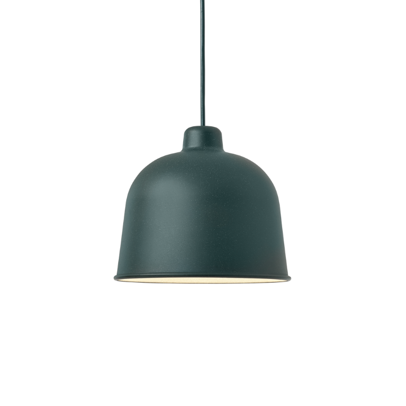 The Grain Pendant Lamp from Muuto in dark green.