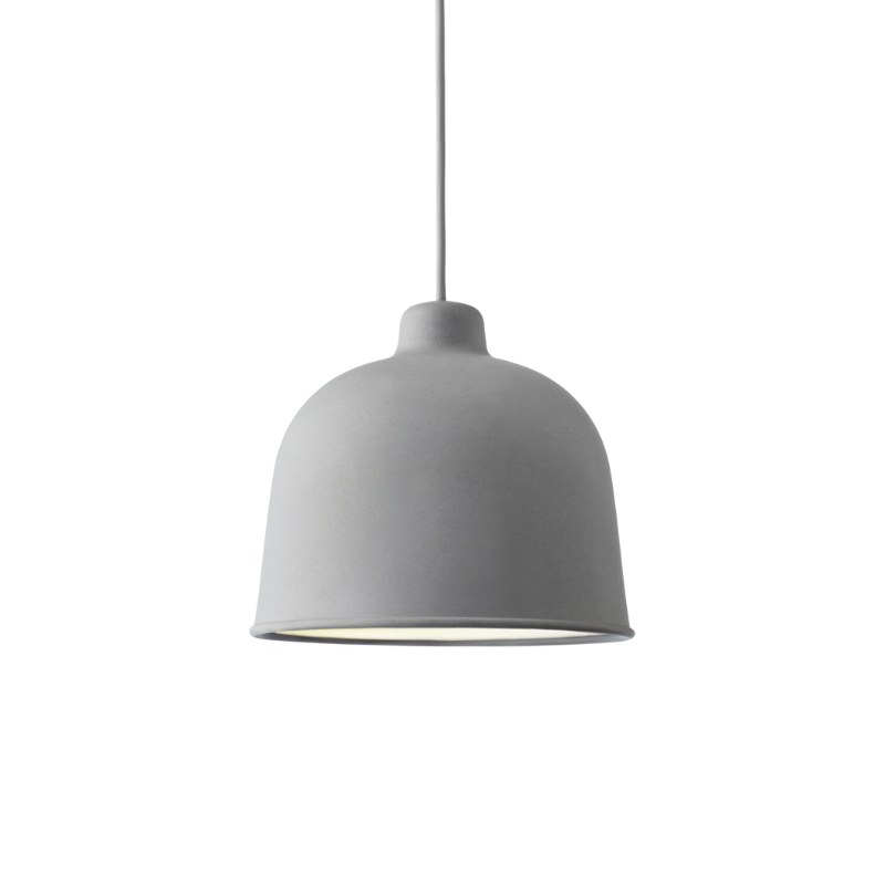 The Grain Pendant Lamp from Muuto in gray.