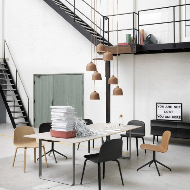 The nature Grain Pendant Lamp from Muuto in a commercial office.