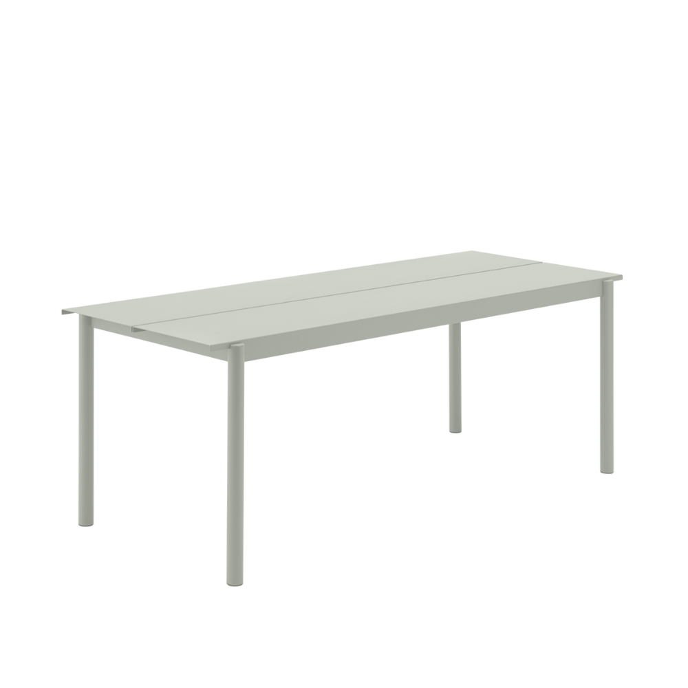 The gray 79 inch Linear Steel Table from Muuto.