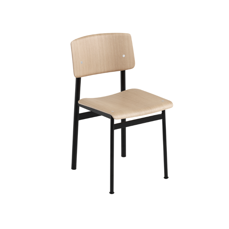 The Loft Chair from Muuto in oak and black.