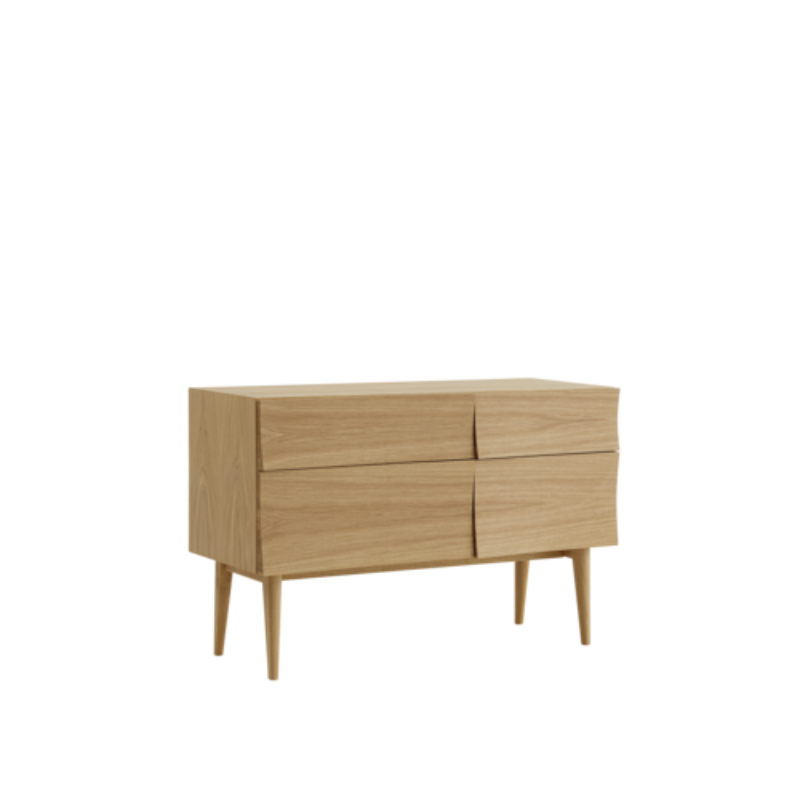 The Reflect Sideboard from Muuto small size in oiled oak.