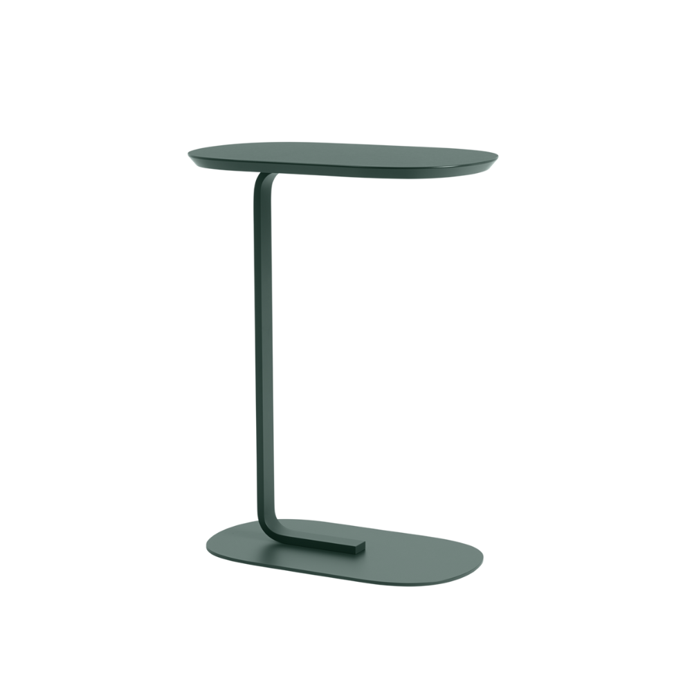 The 29 inch dark green Relate Side Table from Muuto.