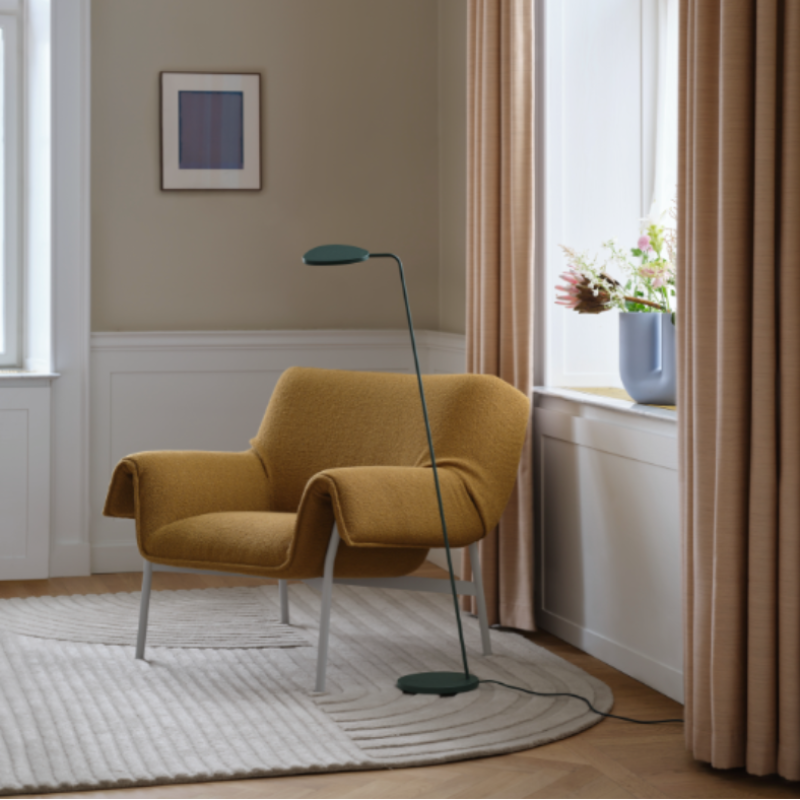 The Relevo Rug from Muuto used as an area rug.