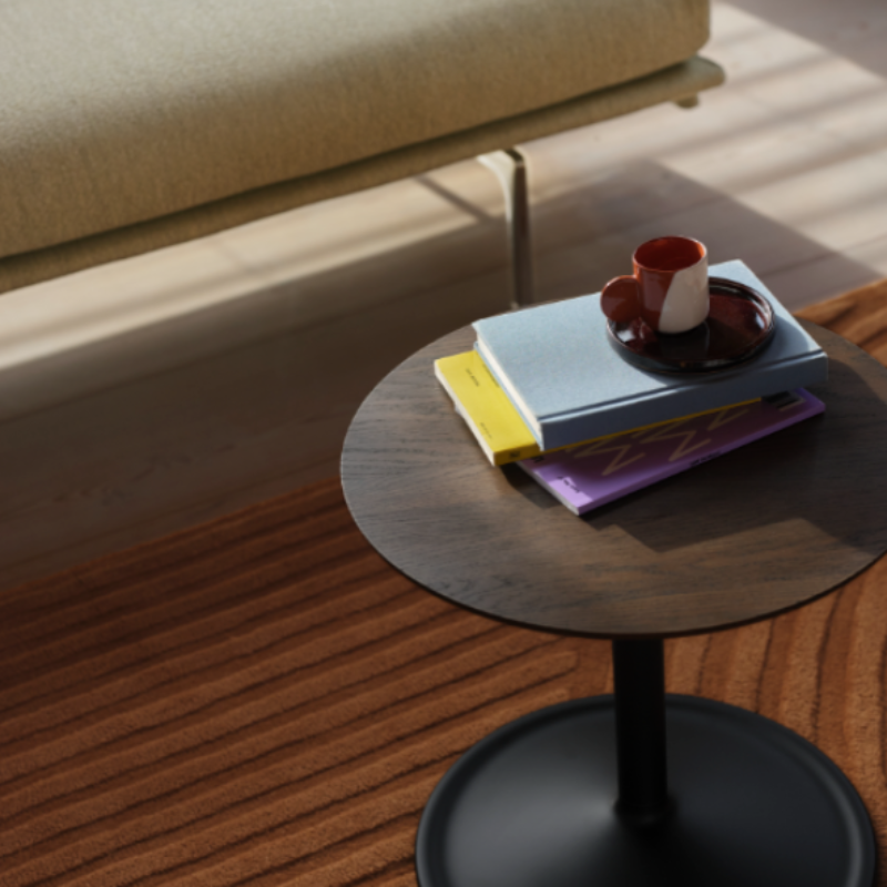 The Relevo Rug from Muuto in a living space.