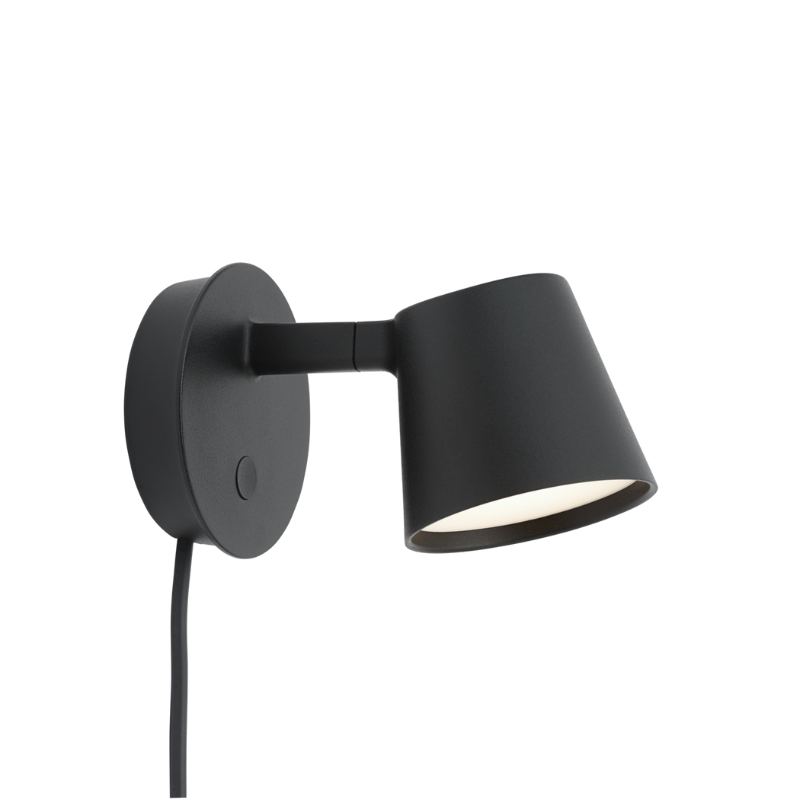 The Tip Wall Lamp from Muuto in black.