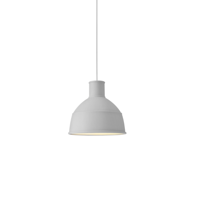The Unfold Pendant Lamp from Muuto in light gray.