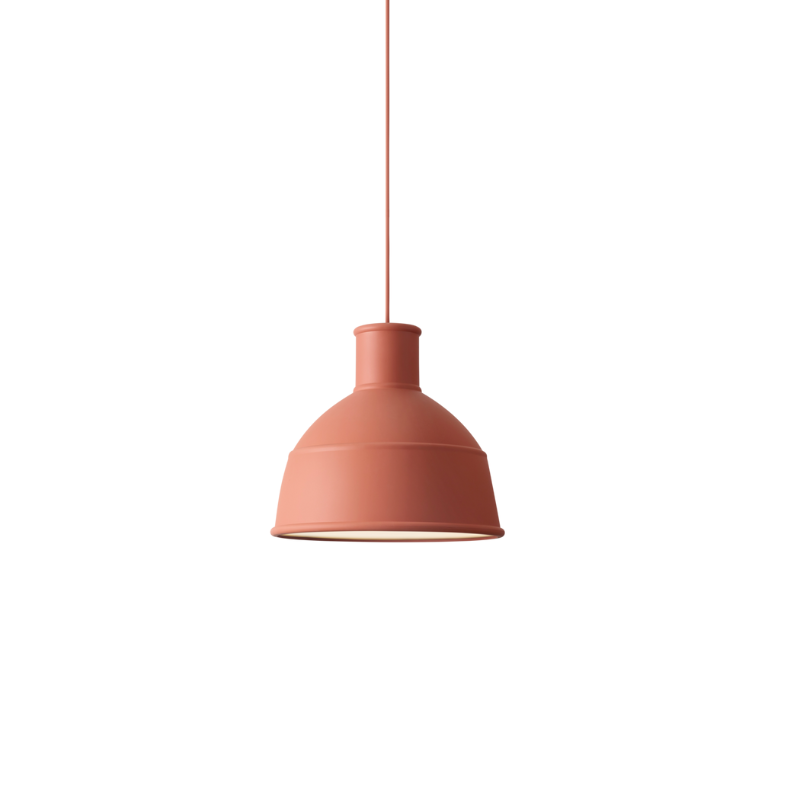 The Unfold Pendant Lamp from Muuto in terracotta.