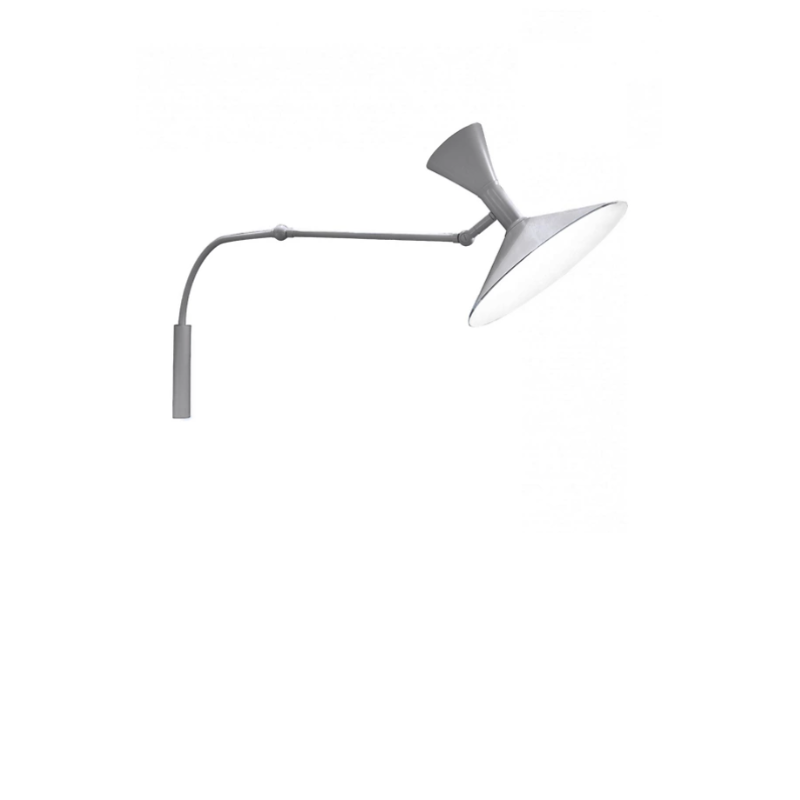 The Lampe de Marseille Mini Wall Sconce from Nemo in gray hardwired.