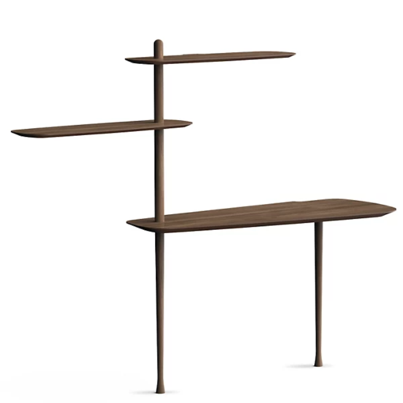 The Unica Escritorio Desk from Nomon in natural walnut veneer.