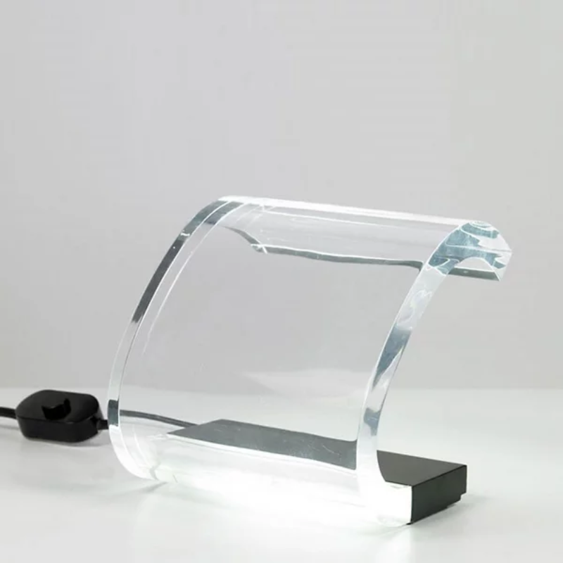 The Acrilica Table Lamp from Oluce from the back.