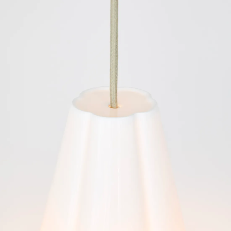 The Blossom Pendant from Original BTC with grey cable in detail.