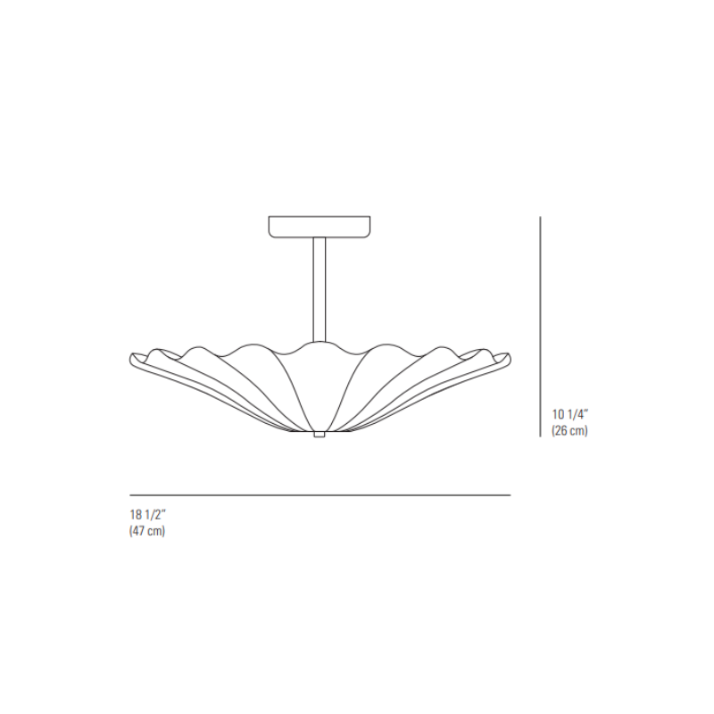 The Christie Ceiling Light from Original BTC dimensions.