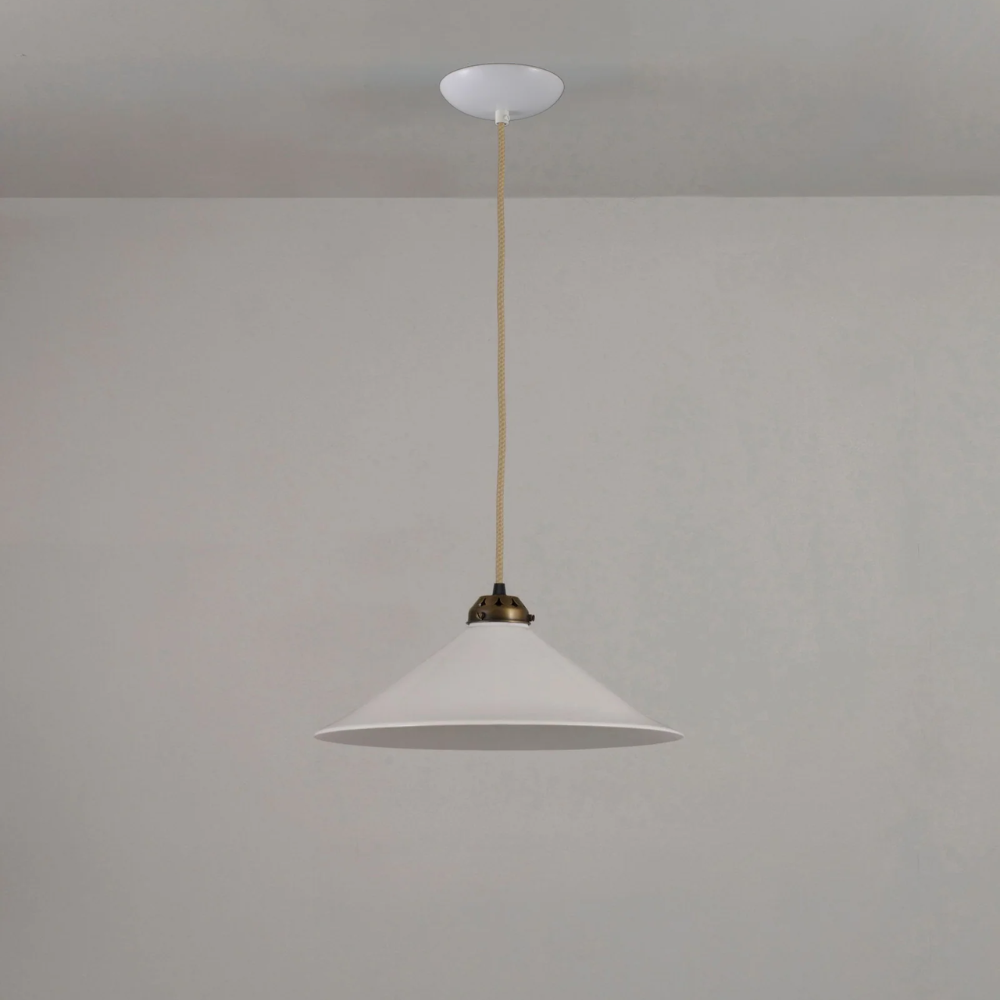 The large antique brass Cobb Pendant from Original BTC turned off.