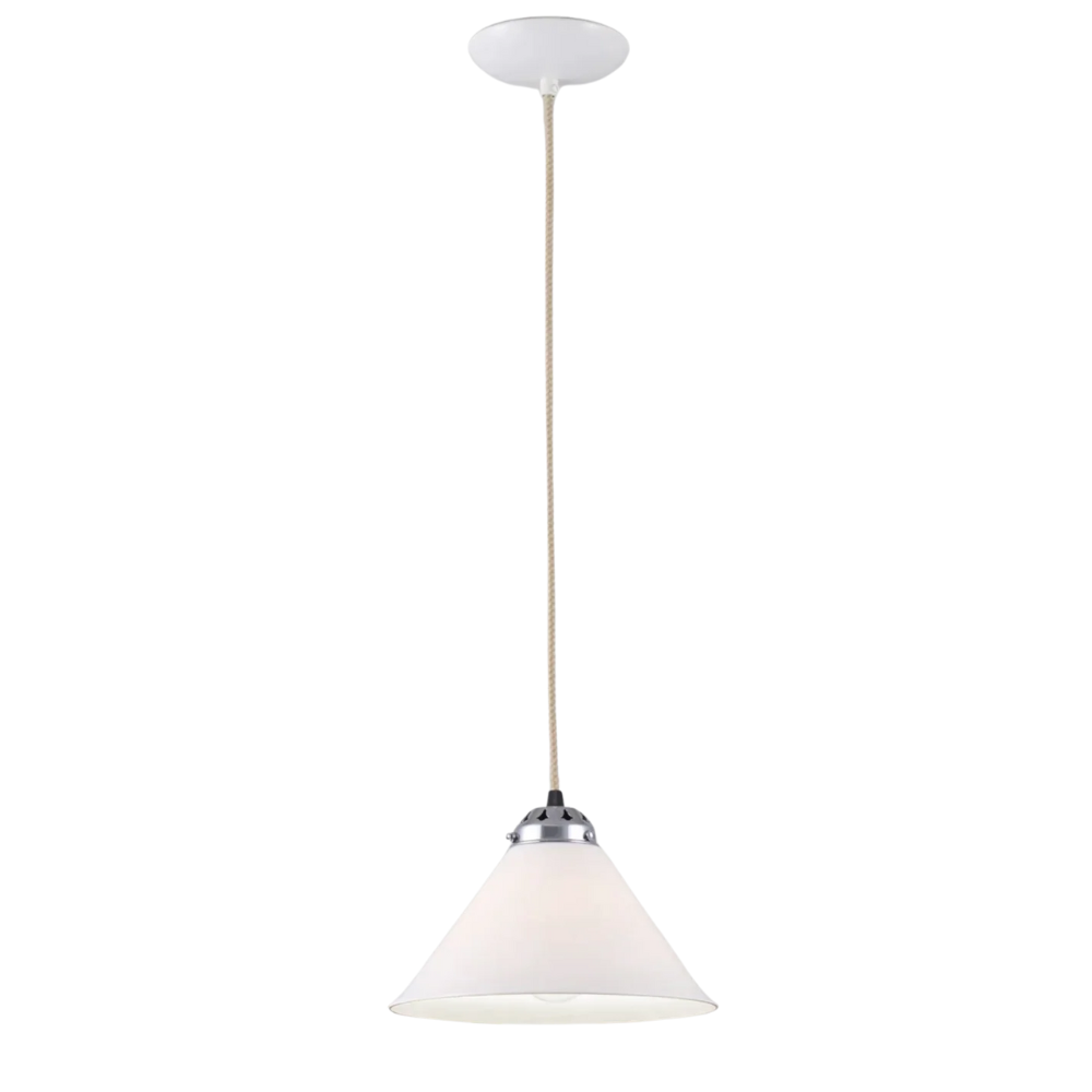 The small chrome Cobb Pendant from Original BTC in a studio.