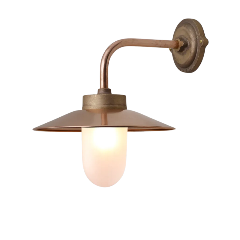The Exterior Bracket Light from Original BTC in bronze with a frosted glass diffuser