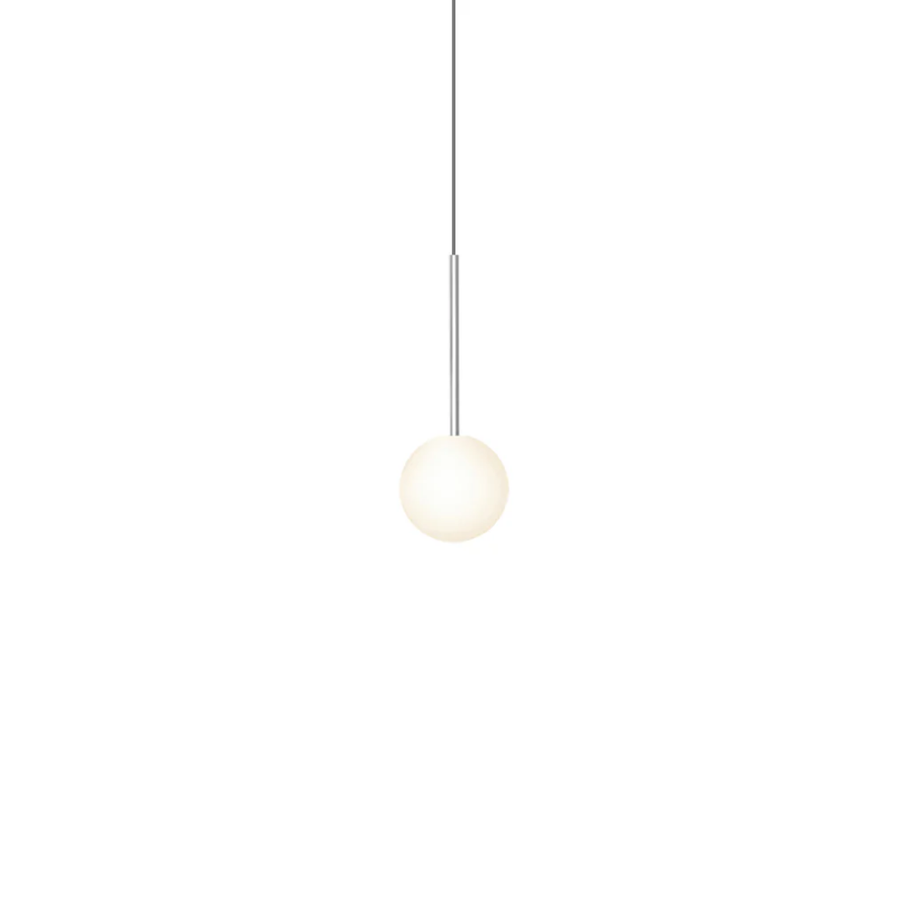 The 5 inch Bola Sphere from Pablo Designs in chrome.