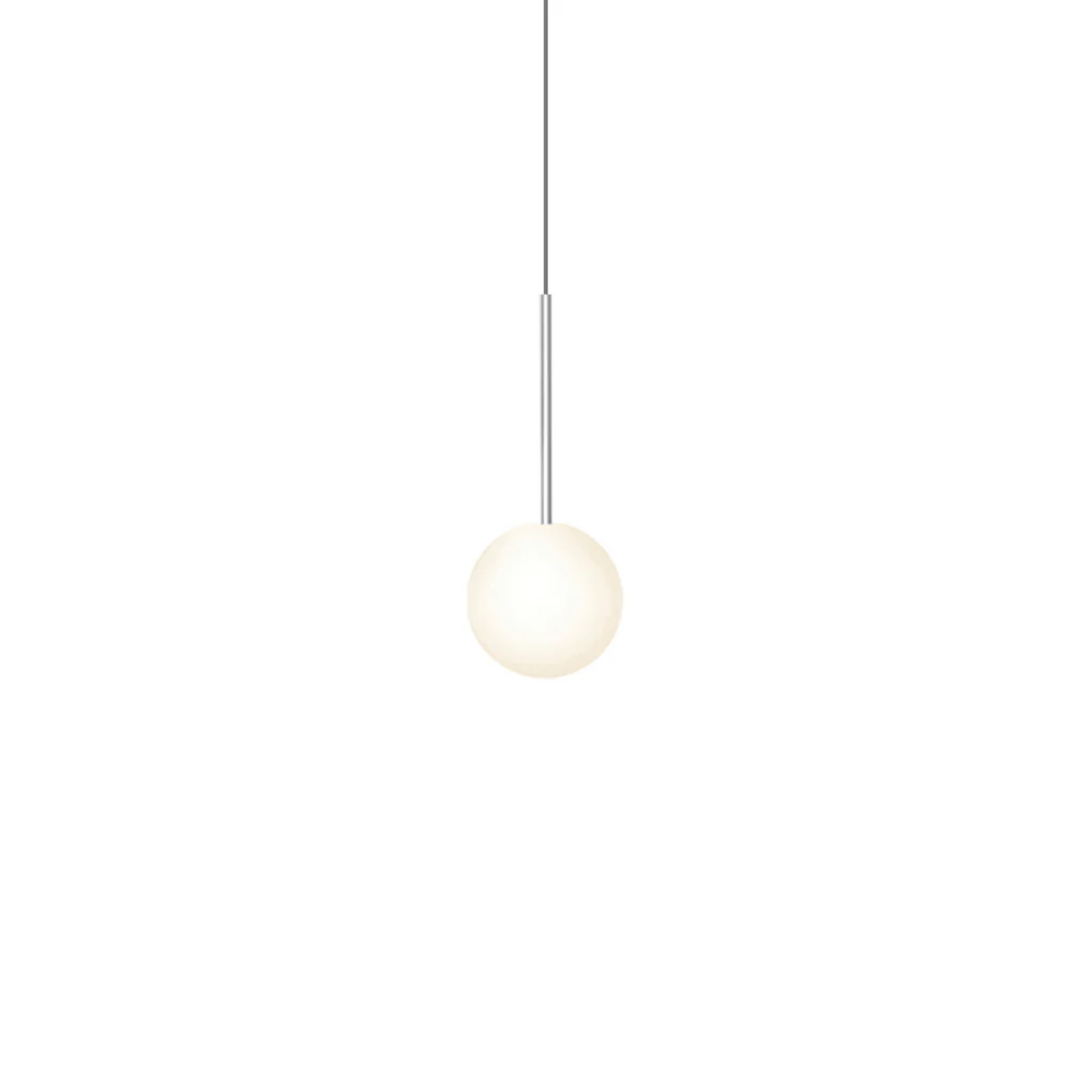 The 6 inch Bola Sphere from Pablo Designs in chrome.