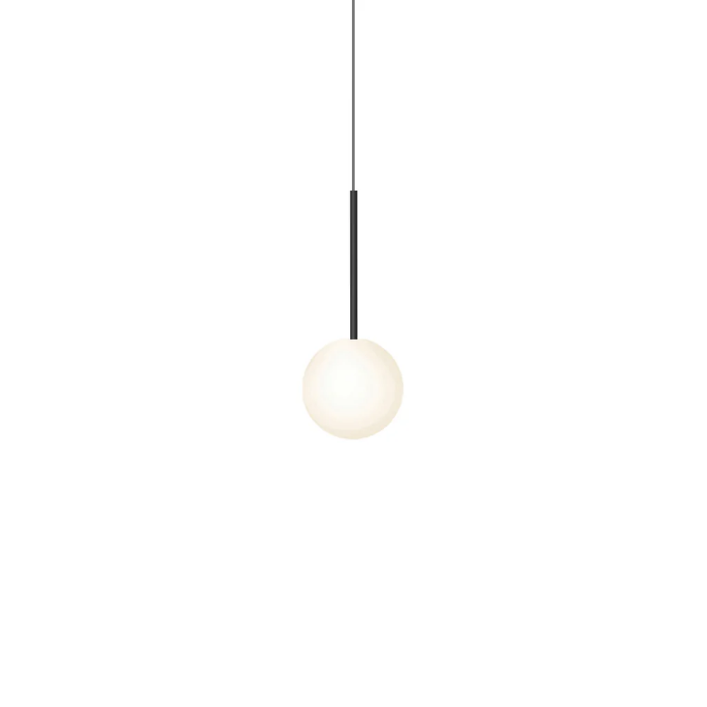The 6 inch Bola Sphere from Pablo Designs in matte black.