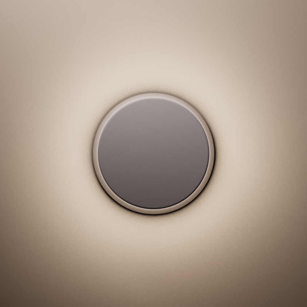 The Totem Puck Ceiling or Wall Light from Pablo Designs in a studio, close up. all-groups