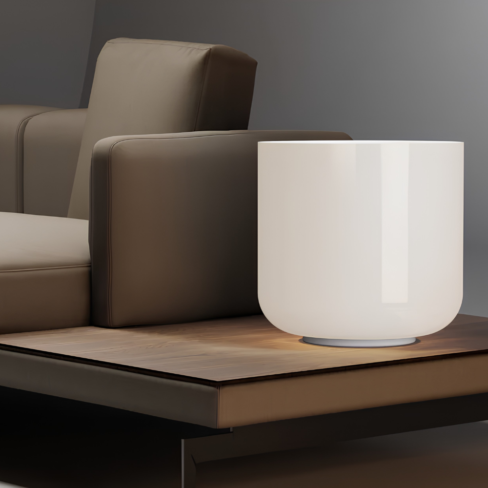 The Totem Single Table Lamp design A from Pablo Designs in a living room.
