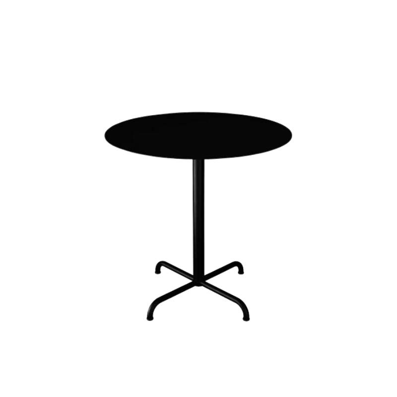 The large black Pico Round Cafe Table 4-Star Base by Houe.