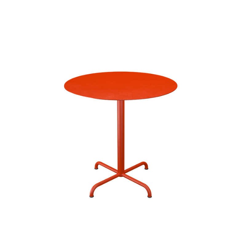 The large cayenne Pico Round Cafe Table 4-Star Base by Houe.