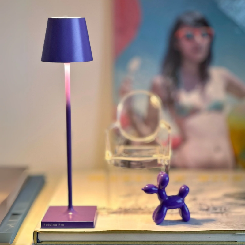 The lilac Poldina Pro Micro from Zafferano in a kid's room.