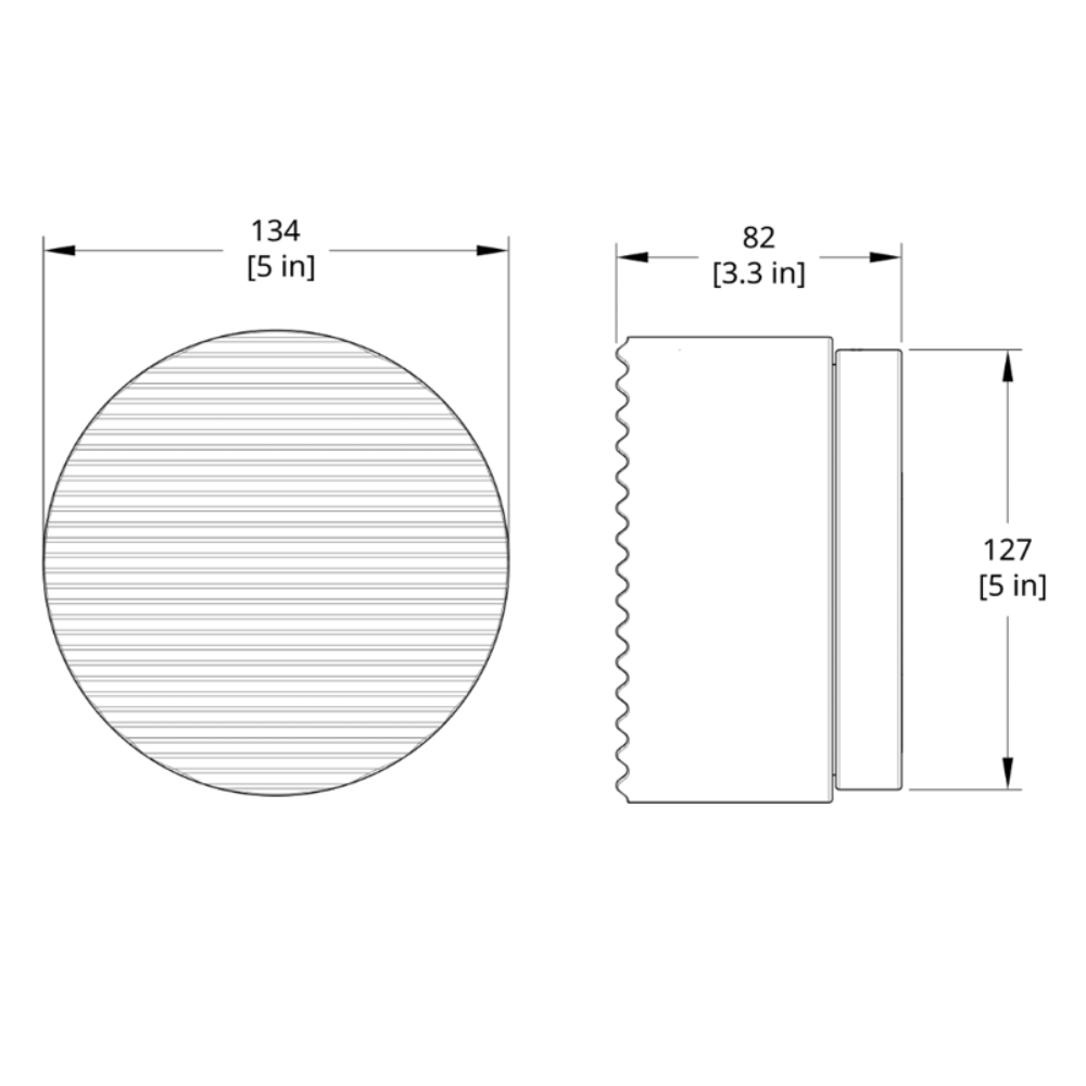 The dimensions of the Crisp Wall sconce by RBW. all-groups