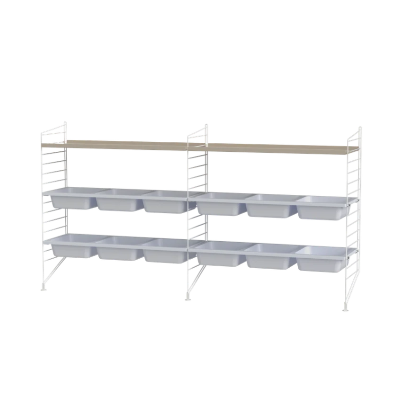 The Kid's Room Bundle F from String Furniture in beige and white.