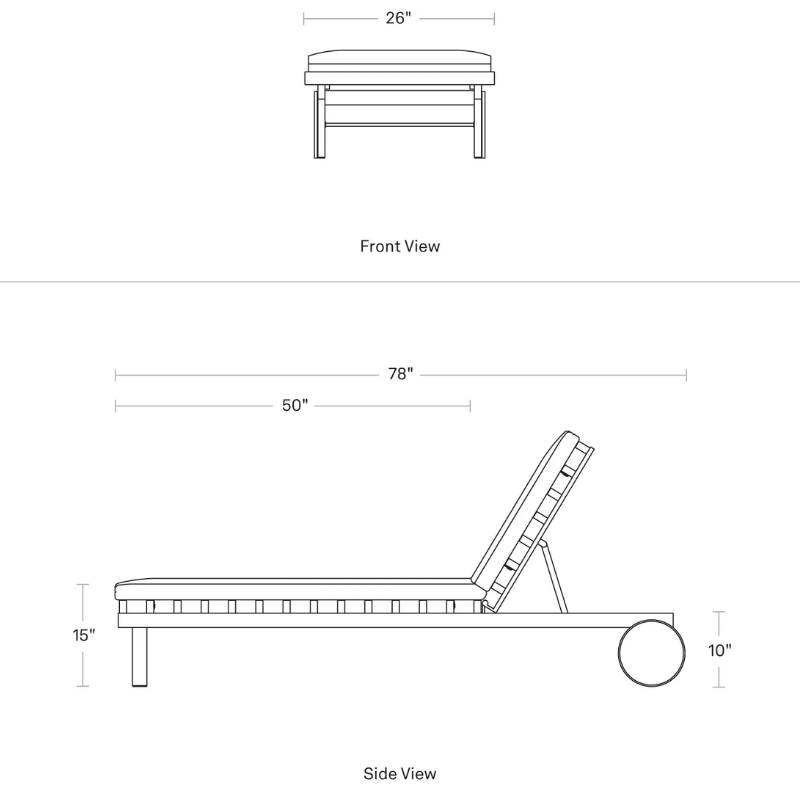 The Perch Outdoor Sun Lounger from Blu Dot dimensions. all-groups