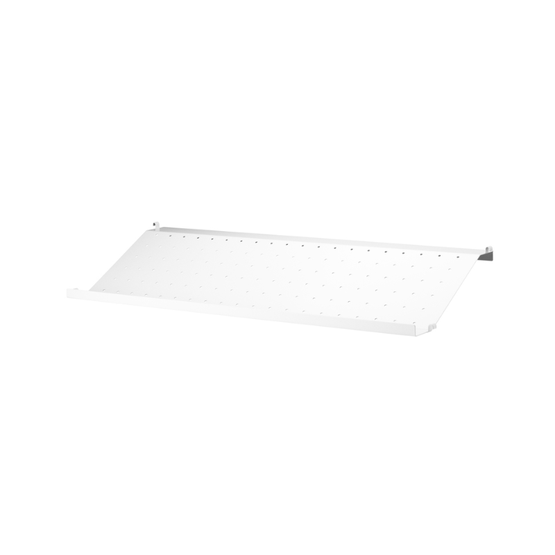 The 30.7 inch wide Shoe Shelf from String Furniture in white.