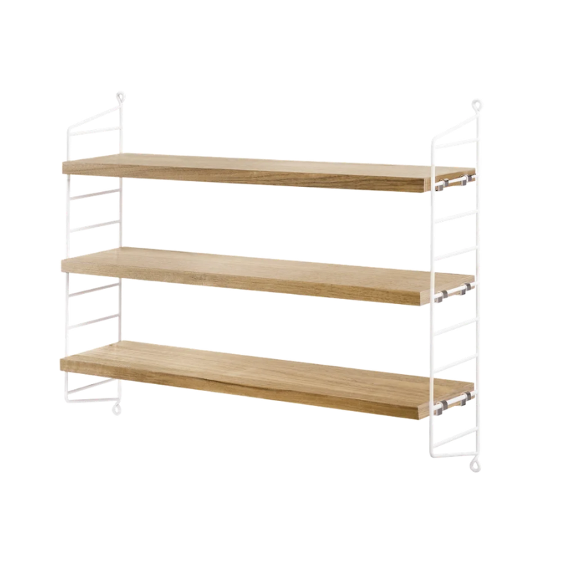 The String Pocket from String Furniture in oak and white.