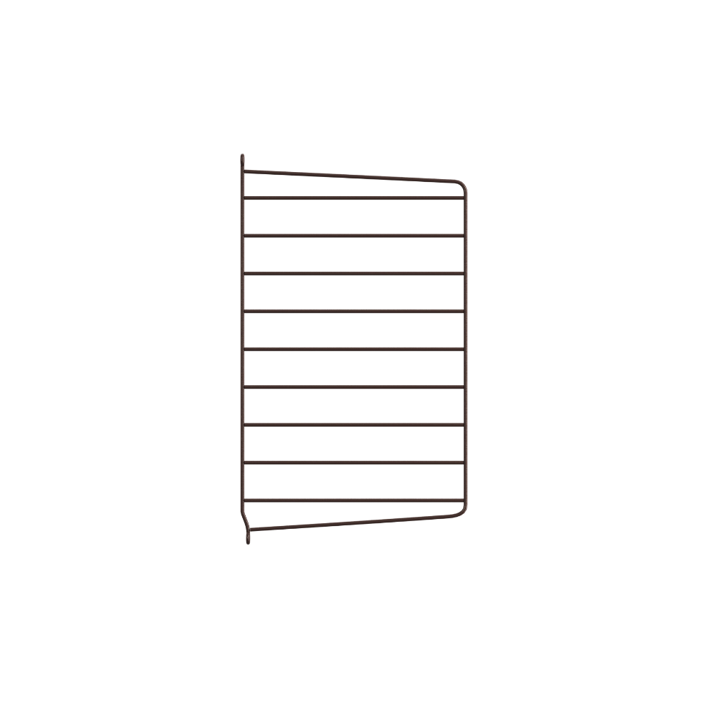 The String System by String Furniture dark brown wall panels 19.6 H x 11.8 D Inch.