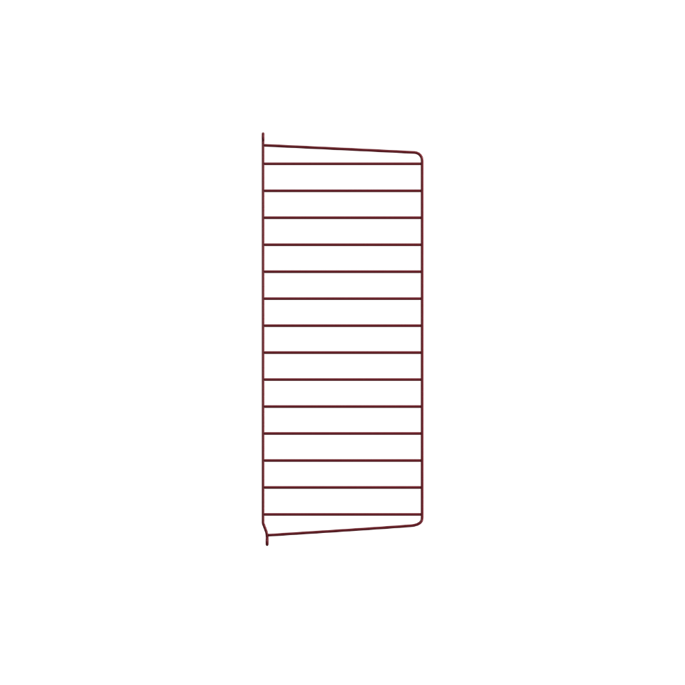 The String System by String Furniture dark red wall panels 29.5 H x 11.8 D.