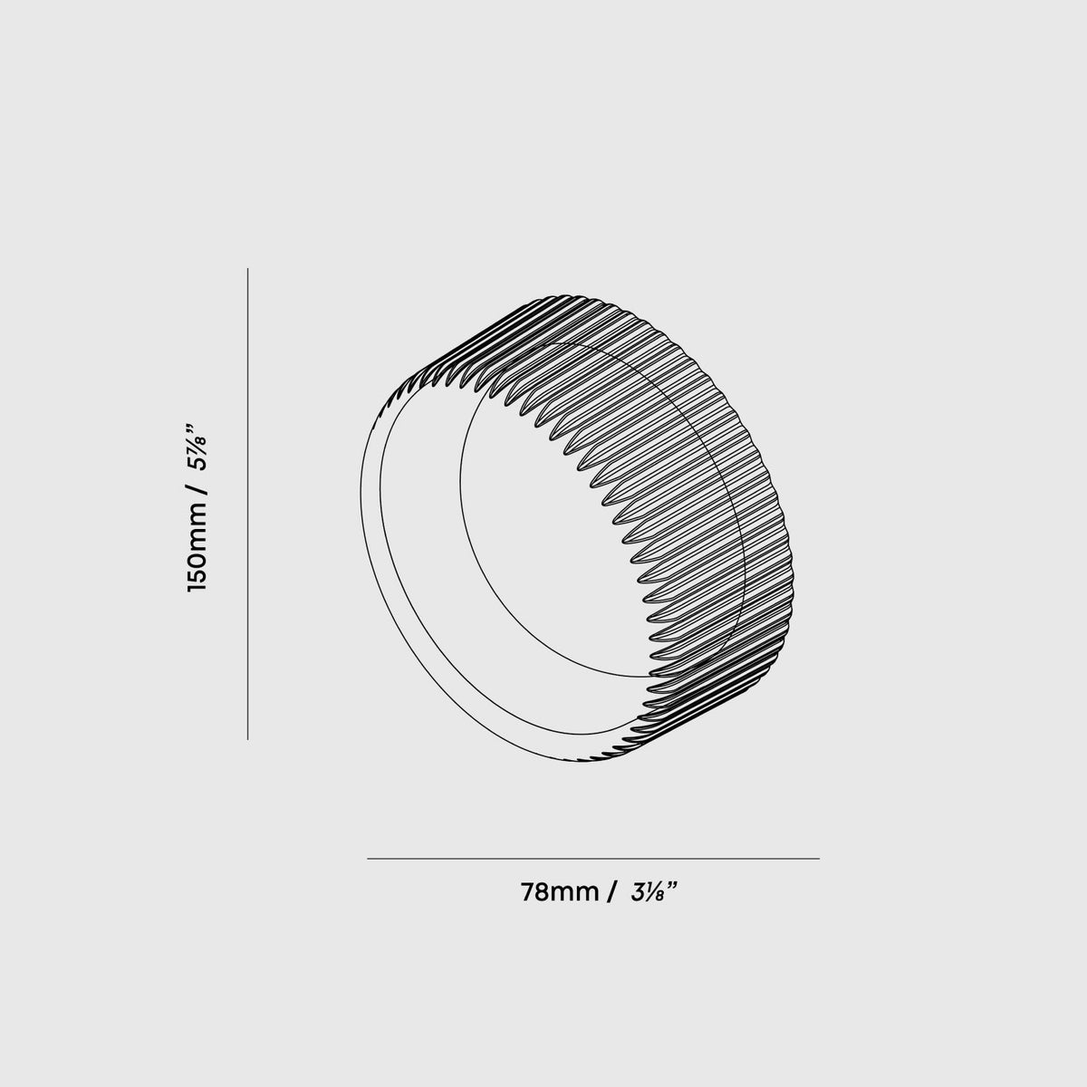 Dimensions of the Firth Wall Light by Tala Lighting