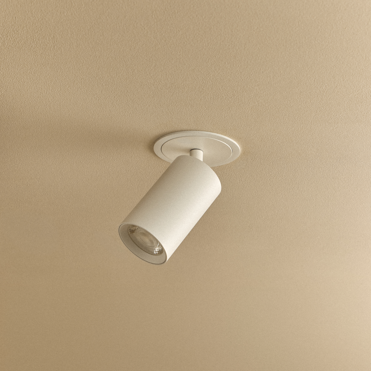 Detailed image of the Core Recessed Spotlight + T50 Light Engine by Tala Lighting in white turned off.