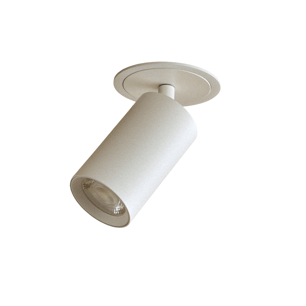 The Core Recessed Spotlight + T50 Light Engine by Tala Lighting in white turned off.