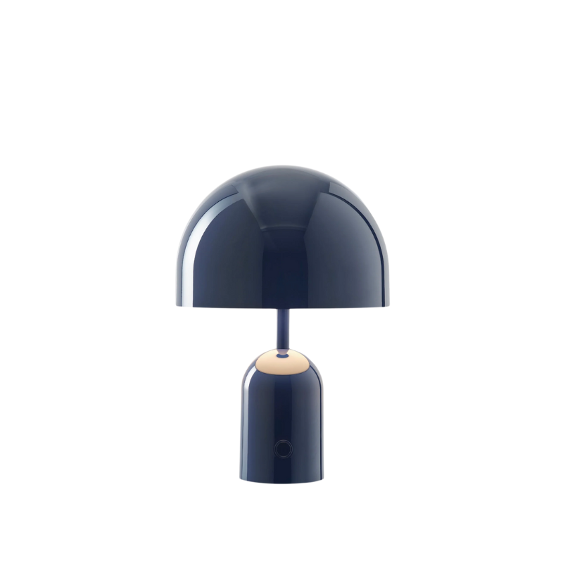The Bell Portable LED from Tom Dixon in indigo.
