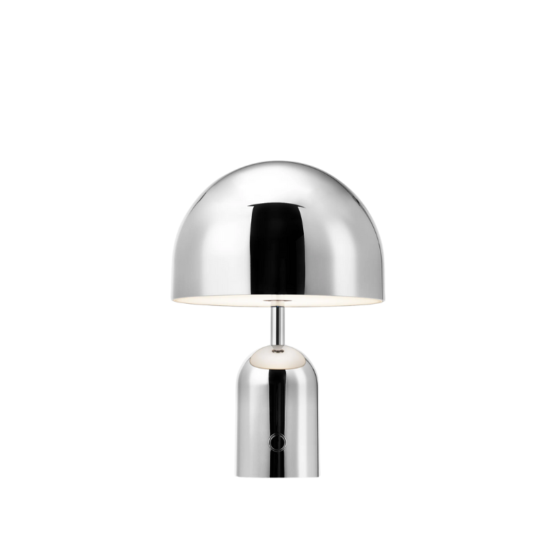 The Bell Portable LED from Tom Dixon in silver.