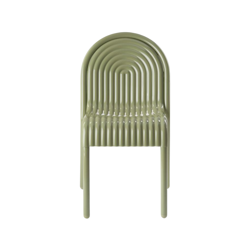 The Groove Side Chair in Moss by Tom Dixon.