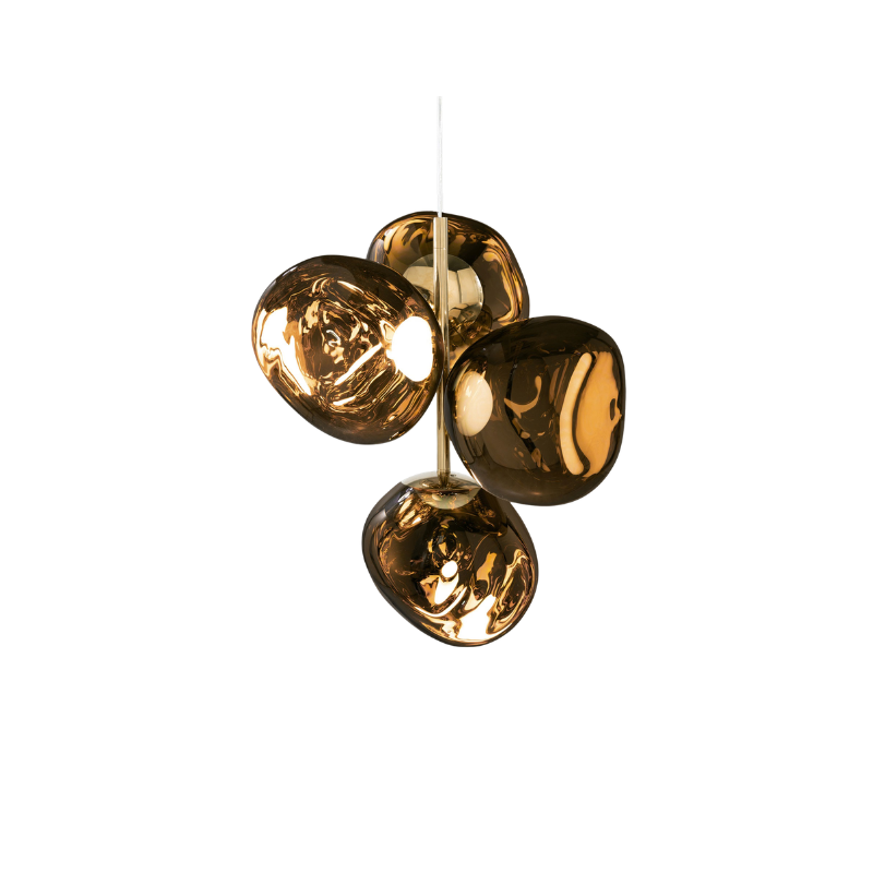 The Melt LED Mini Chandelier from Tom Dixon in Bronze.