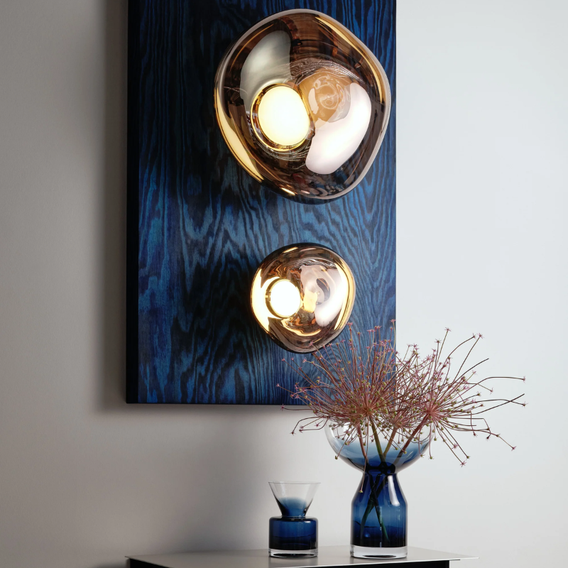 Tom Dixon Melt Surface Wall Sconces in mini and standard.