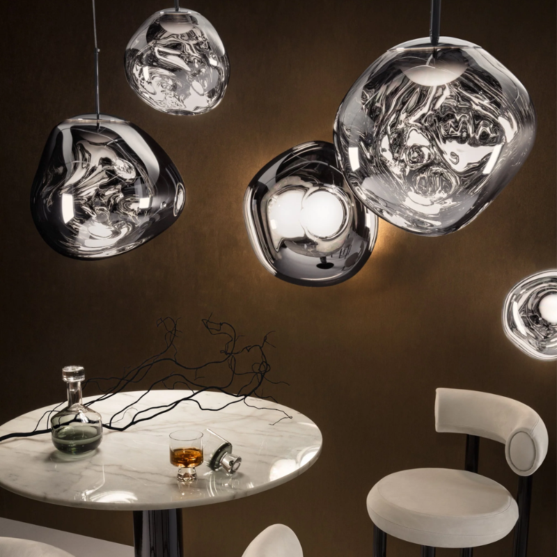 Tom Dixon Melt Surface Wall Sconce Mini in Chrome.