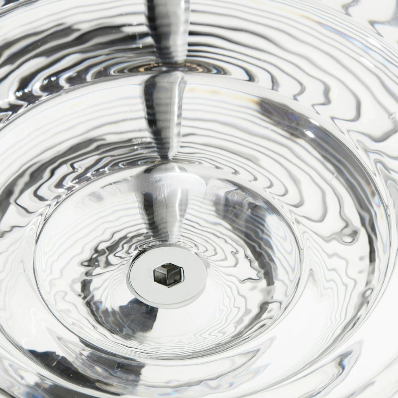 Tom Dixon Press Sphere Pendant up close.