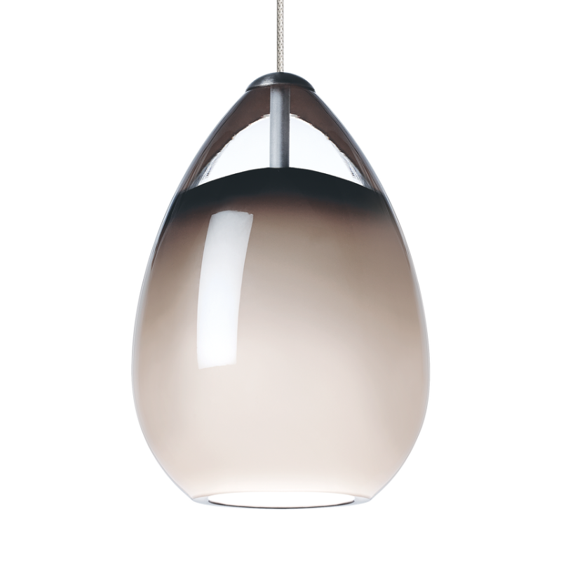 The smoke hand-blown glass Alina Pendant from Visual Comfort & Co.